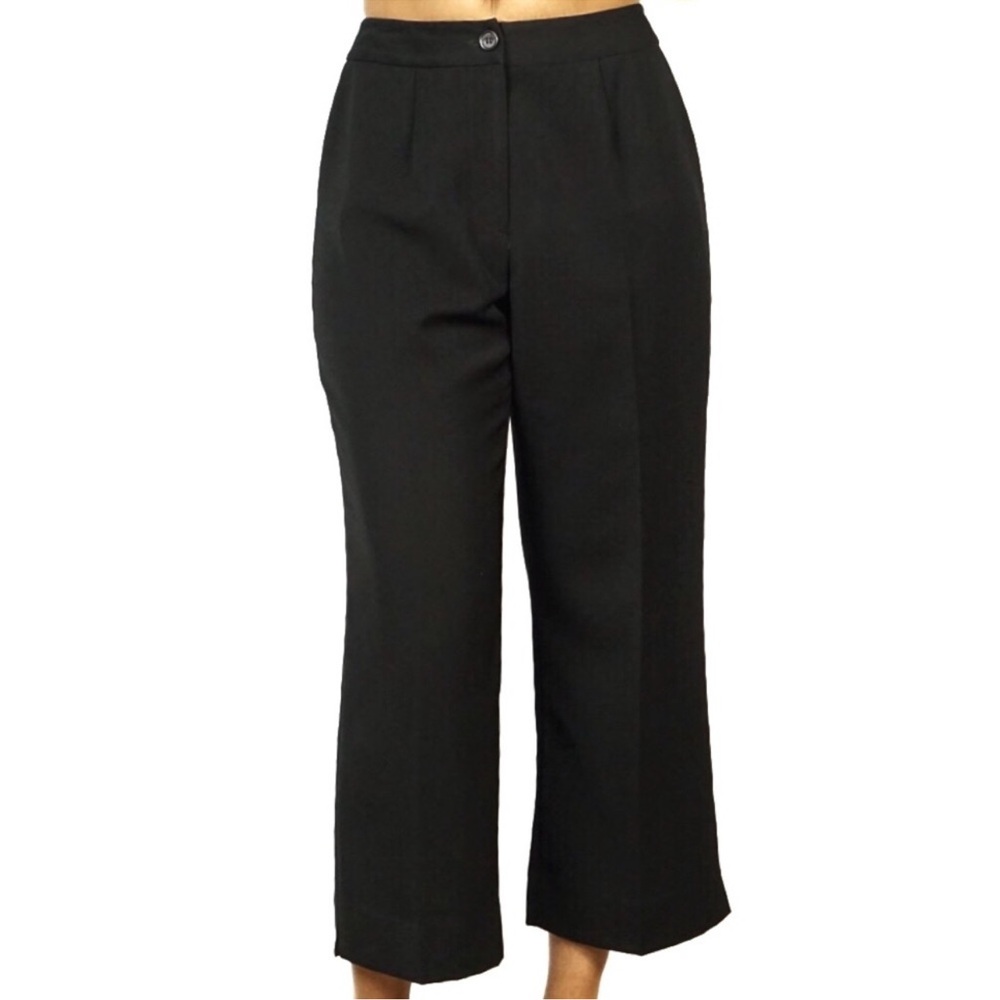 Votre Nom Black High Rise Notched Hem Cropped Pant Size‎ 6